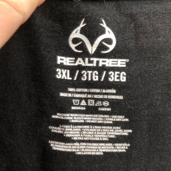Realtree Men's T-Shirt 3xl Fishing Black Graphic Tee Short Sleeve Casual - Picture 3 of 10